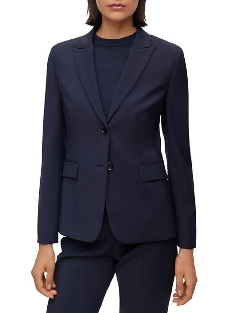 Hugo Boss Women's Navy Tailored Blazer - Classic Professional Jacket size 12